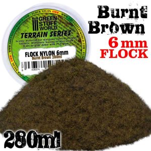 Static Grass Flock 6 mm - BURNT Brown - 280 ml 1