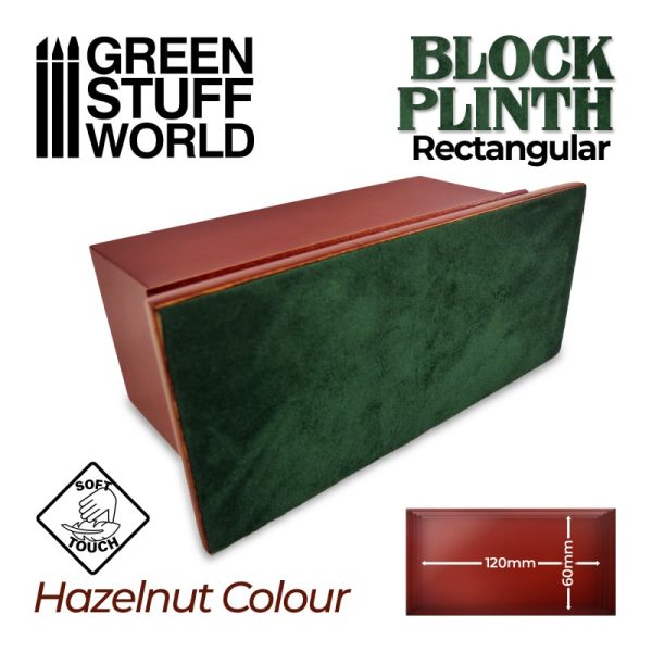 Rectangular Top Display Plinth 12x6cm - Hazelnut Brown 2