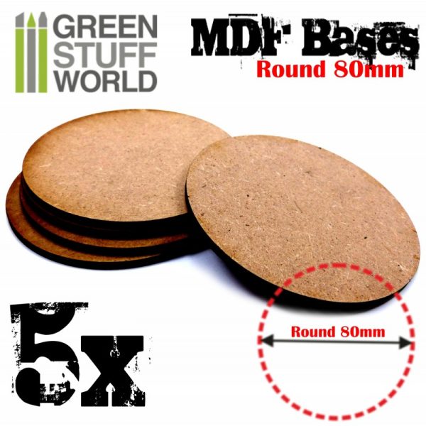 MDF Bases - Round 80mm 1