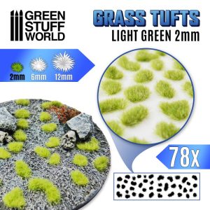 Grass TUFTS - 2mm self-adhesive - Light Green 1