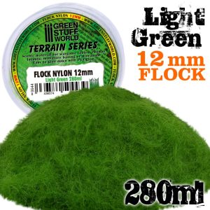 Static Grass Flock 12mm - Light Green - 280 ml 1