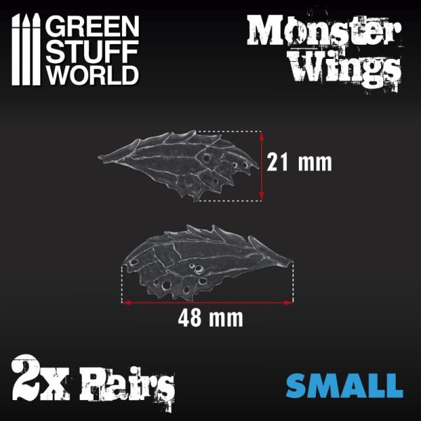 2x Resin Monster Wings - Small 3