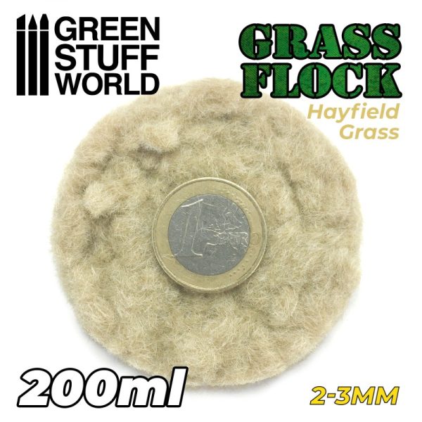 Static Grass Flock 2-3mm - HAYFIELD GRASS - 200 ml 2
