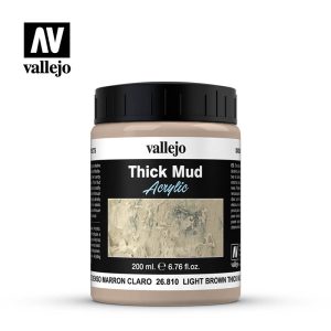 Vallejo Weathering Effects 200ml - Light Brown Thick Mud 1