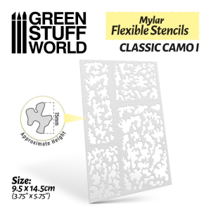 Flexible Stencils - Classic Camo 1 (15mm Approx) 1