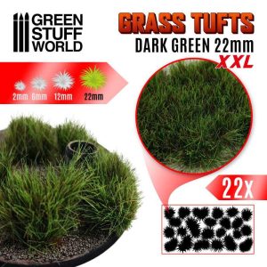 Grass Tufts XXL - 22mm self-adhesive - Dark Green 1