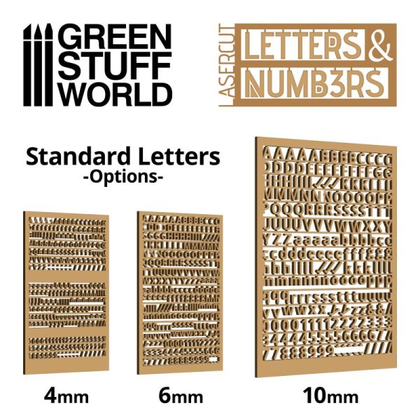 Letters and Numbers 10mm STANDARD 3
