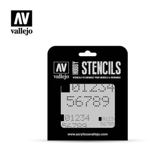 AV Vallejo Stencils - Digital Numbers 1