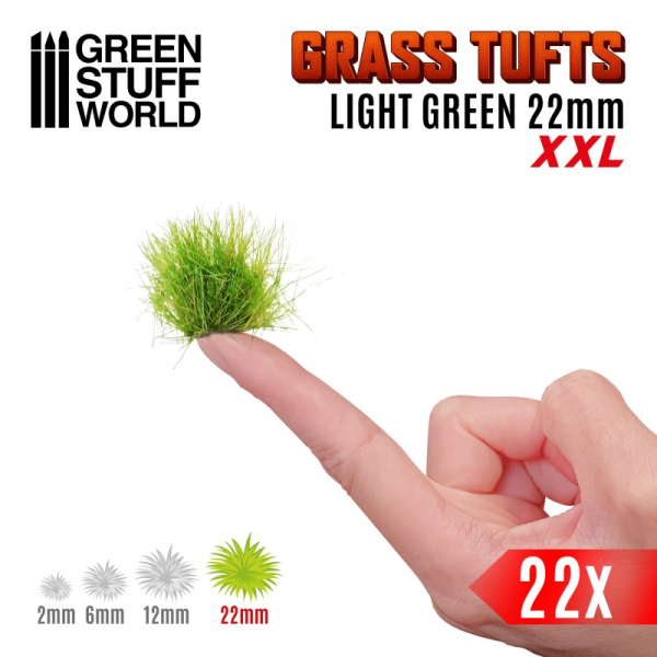 Grass Tufts XXL - 22mm self-adhesive - Light Green 2