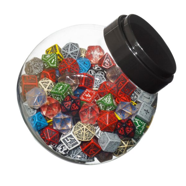 Jar of dice with D6, D10, D20 (150) 1