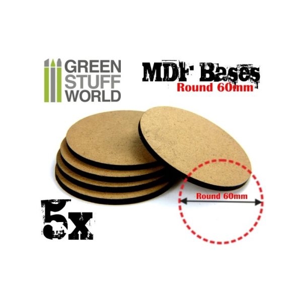 MDF Bases - Round 60 mm 1
