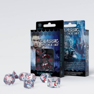 Classic RPG Translucent & blue-red Dice Set (7) 1