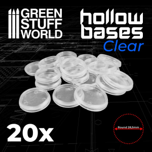 Transparent Hollow Plastic Bases - Round 28.5mm 1