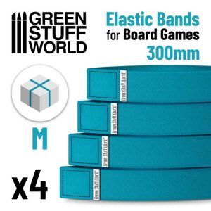 Elastic Bands for Board Games 300mm - Pack x4 1