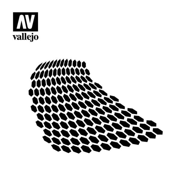 AV Vallejo Stencils - Distorted Honeycomb 2