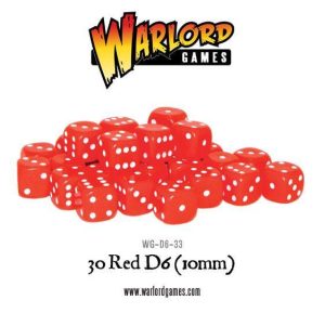 30 Red D6 (10mm) 1