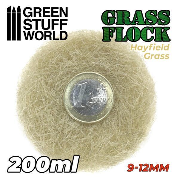 Static Grass Flock 9-12mm - HAYFIELD GRASS - 200 ml 2