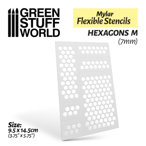 Flecible Stencils - Hexagons M (7mm) 1