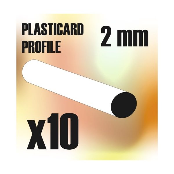 ABS Plasticard - Profile ROD 2 mm 1