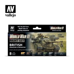 AV Vallejo Model Color Set - WWIII British Armour&Infantry 1