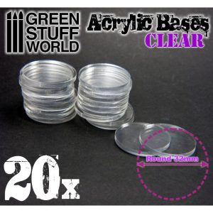 Acrylic Bases - Round 32 mm CLEAR 1