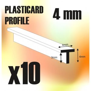 ABS Plasticard - T-Profile 4mm 1