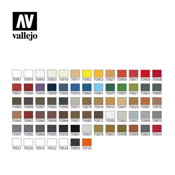 Vallejo Model Color Basic Model Color (72 Colors + 3 brushes + carry case) 2