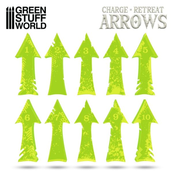 Charge and Retreat Arrows - Fluor Yellow-green 2