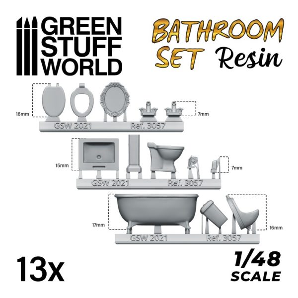 Resin Set Toilet and WC 2