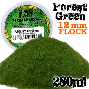 Static Grass Flock 12mm - Forest Green - 280 ml 1