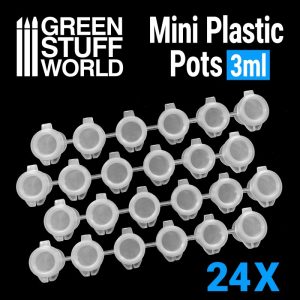 24x Mini Plastic Pots 3ml 1
