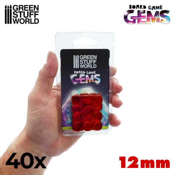 Plastic Gems 12mm: Red 2
