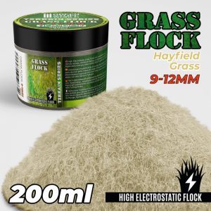 Static Grass Flock 9-12mm - HAYFIELD GRASS - 200 ml 1