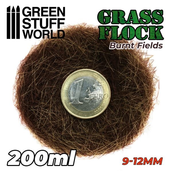 Static Grass Flock 9-12mm - BURNT FIELDS - 200 ml 2