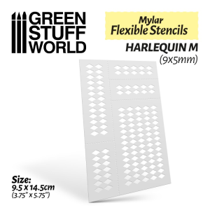 Flexible Stencils - Harelquin M (9x5mm) 1