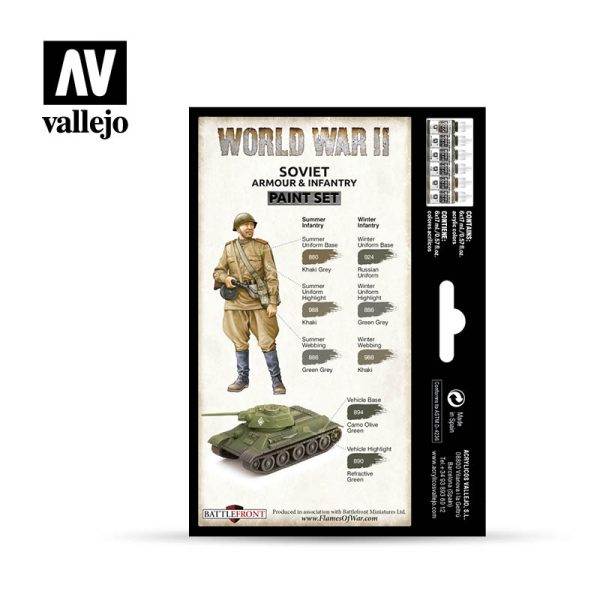 AV Vallejo Model Color Set - WWII Soviet Armour&Infantry 2