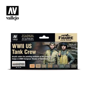 AV Vallejo Model Color Set - WWII US Tank Crew (8) 1