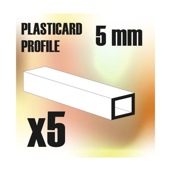 ABS Plasticard - Profile SQUARED TUBE 5mm 1