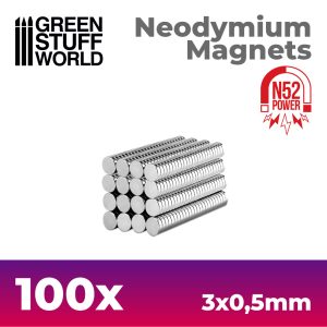Neodymium Magnets 3x0.5mm - 100 units (N52) 1