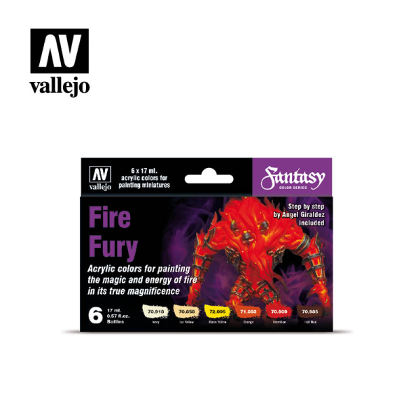 AV Vallejo Model Color Set - Fire Fury (6) 1