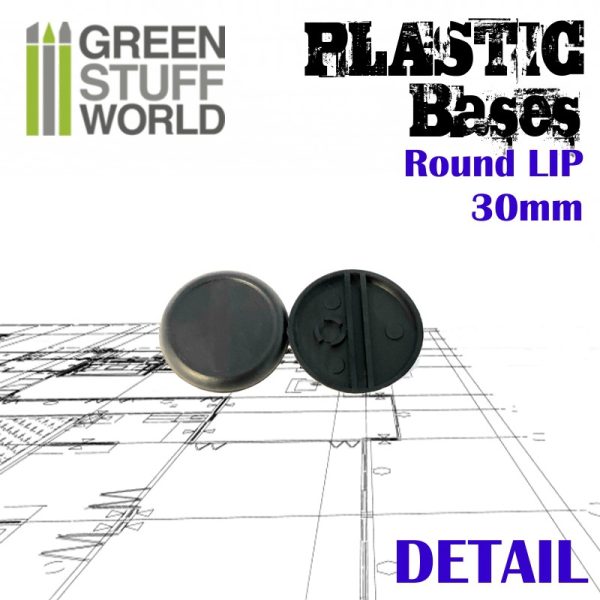 Plastic Bases - Round Lip 30mm 2