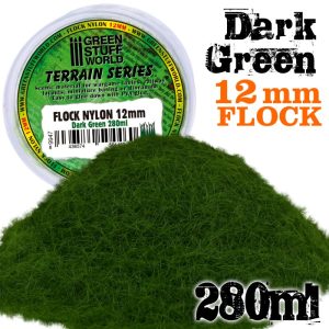 Static Grass Flock 12mm - Dark Green - 280 ml 1