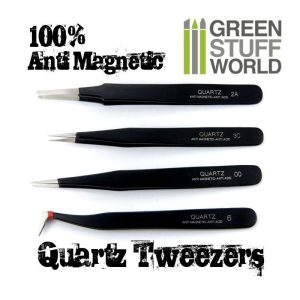 100% Anti-magnetic QUARTZ Tweezers SET 1
