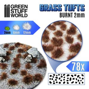 Grass TUFTS - 2mm self-adhesive - Burnt 1