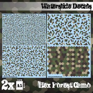 Waterslide Decals - Hex Forest Camo 1