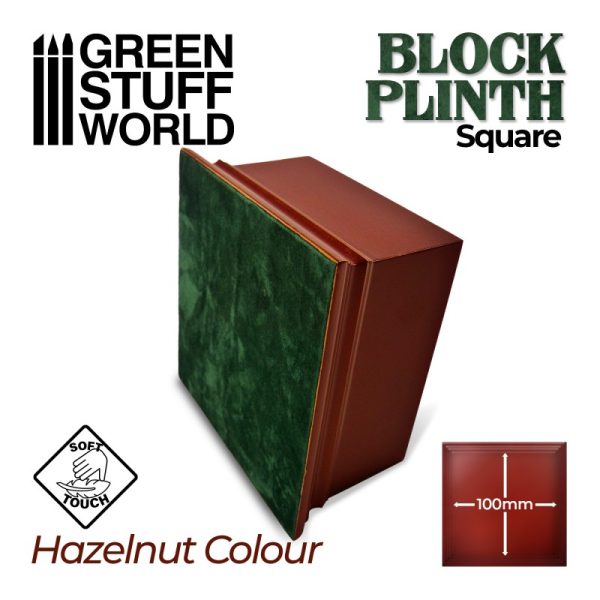 Square Top Display Plinth 10x10cm - Hazelnut Brown 2