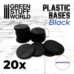 Plastic Bases - Round 28.5mm Black 1