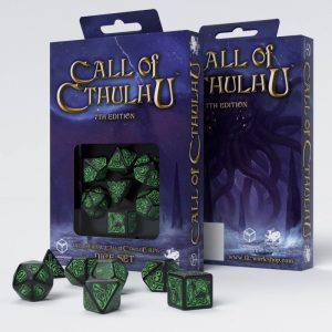Call of Cthulhu 7th Edition Black & green Dice Set (7) 1