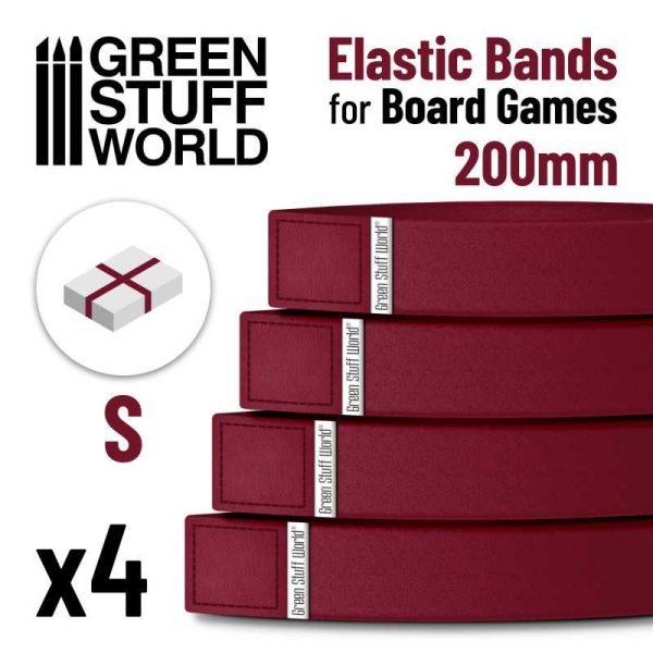 Elastic Bands for Board Games 200mm - Pack x4 1