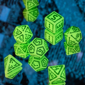 "Digital" Glowing Dice Set 1